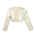 White Long Sleeves Bolero Jacket - Priority Shipping Jackets & Coats Little Palace Store Beige 12M
